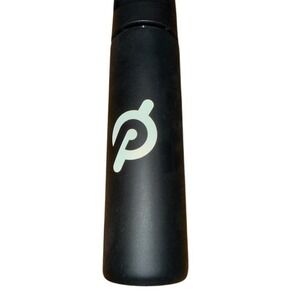 Peloton Glass Water Bottle Black Non-Slip Sleeve Lidded Gym Yoga cycling fitness
